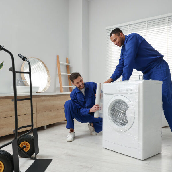 Residential and local moving packing washer and dryer